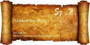 Szekeres Mia névjegykártya
